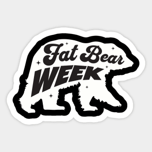 Fat Bear Week Silouette Sticker